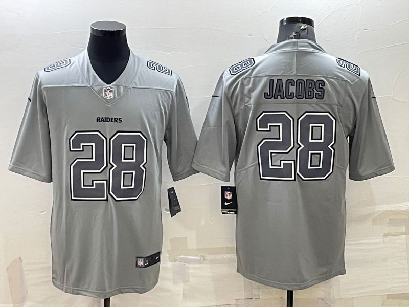 Men Oakland Raiders 28 Jacobs Grey 2022 Nike Limited Vapor Untouchable NFL Jerseys